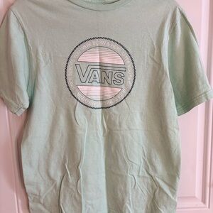 Vans mint green XL kids logo T shirt Y2K streetwear